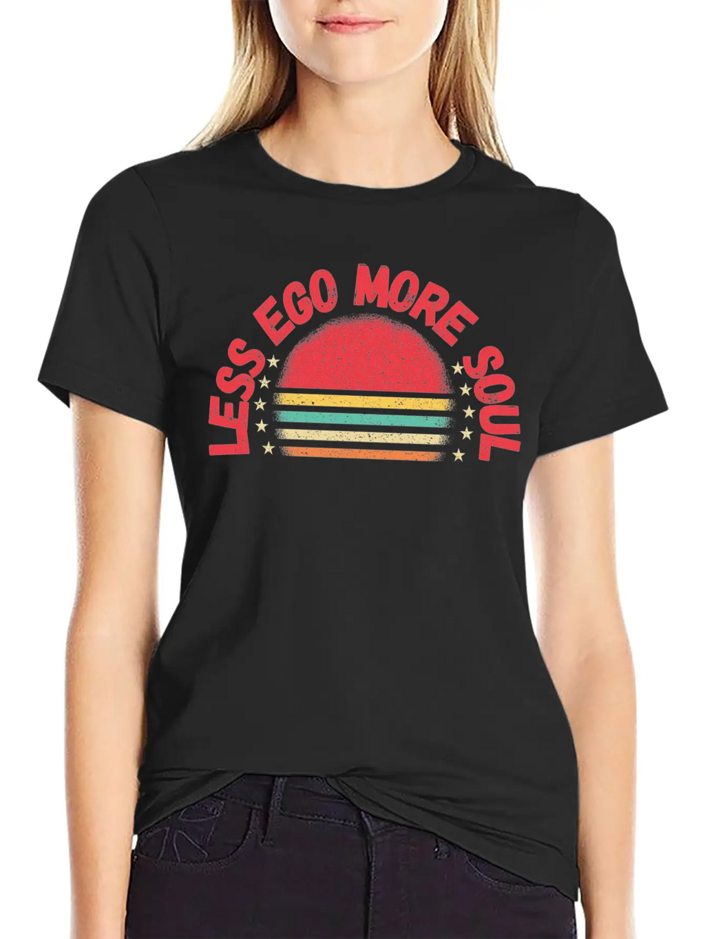 Less Ego More Soul Timeless Short Sleeve Tee – Comfy And Minimalist Design