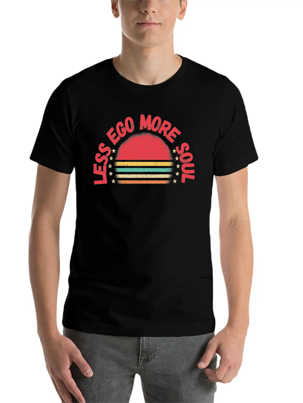 Less Ego More Soul Timeless Short Sleeve Tee – Comfy And Minimalist Design