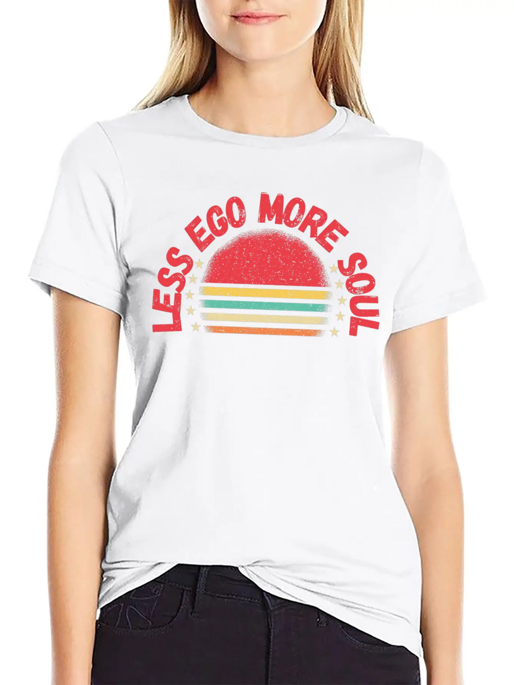 Less Ego More Soul Timeless Short Sleeve Tee – Comfy And Minimalist Design