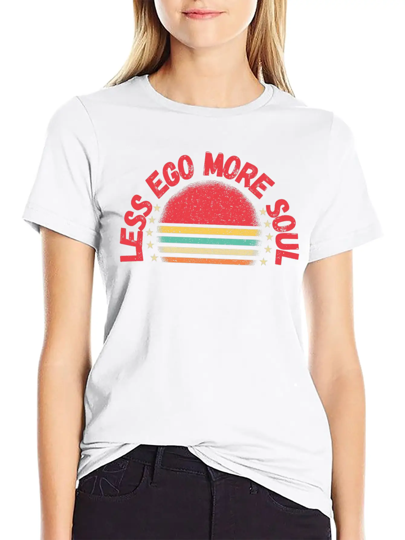 Less Ego More Soul Timeless Short Sleeve Tee – Comfy And Minimalist Design