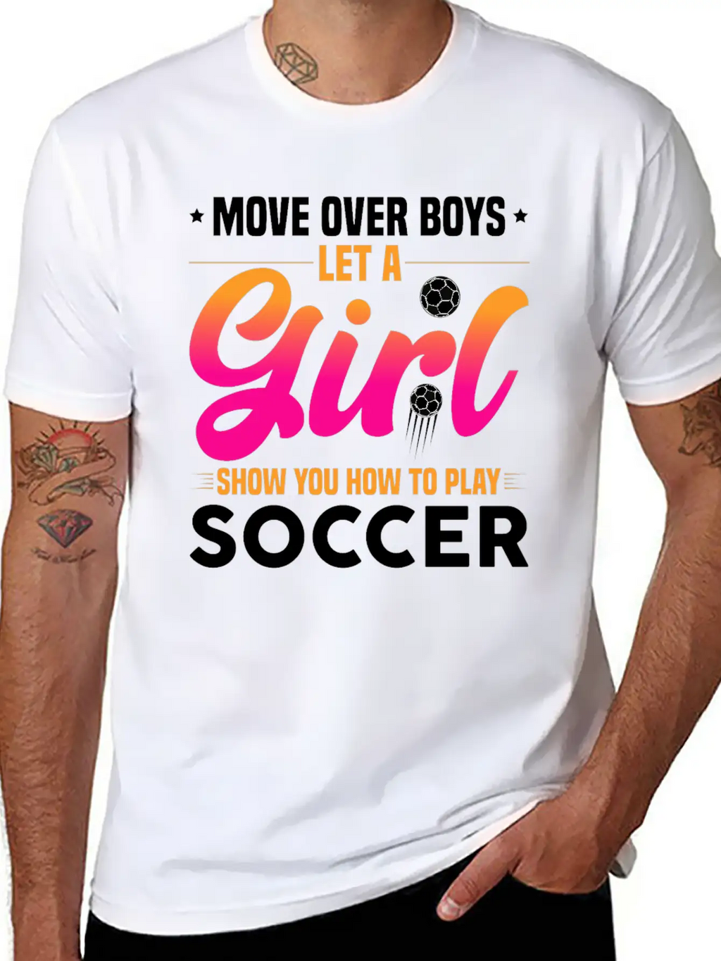 Let A Girl Show You How To Play Soccer Timeless Short Sleeve Tee – Comfy And Minimalist Design