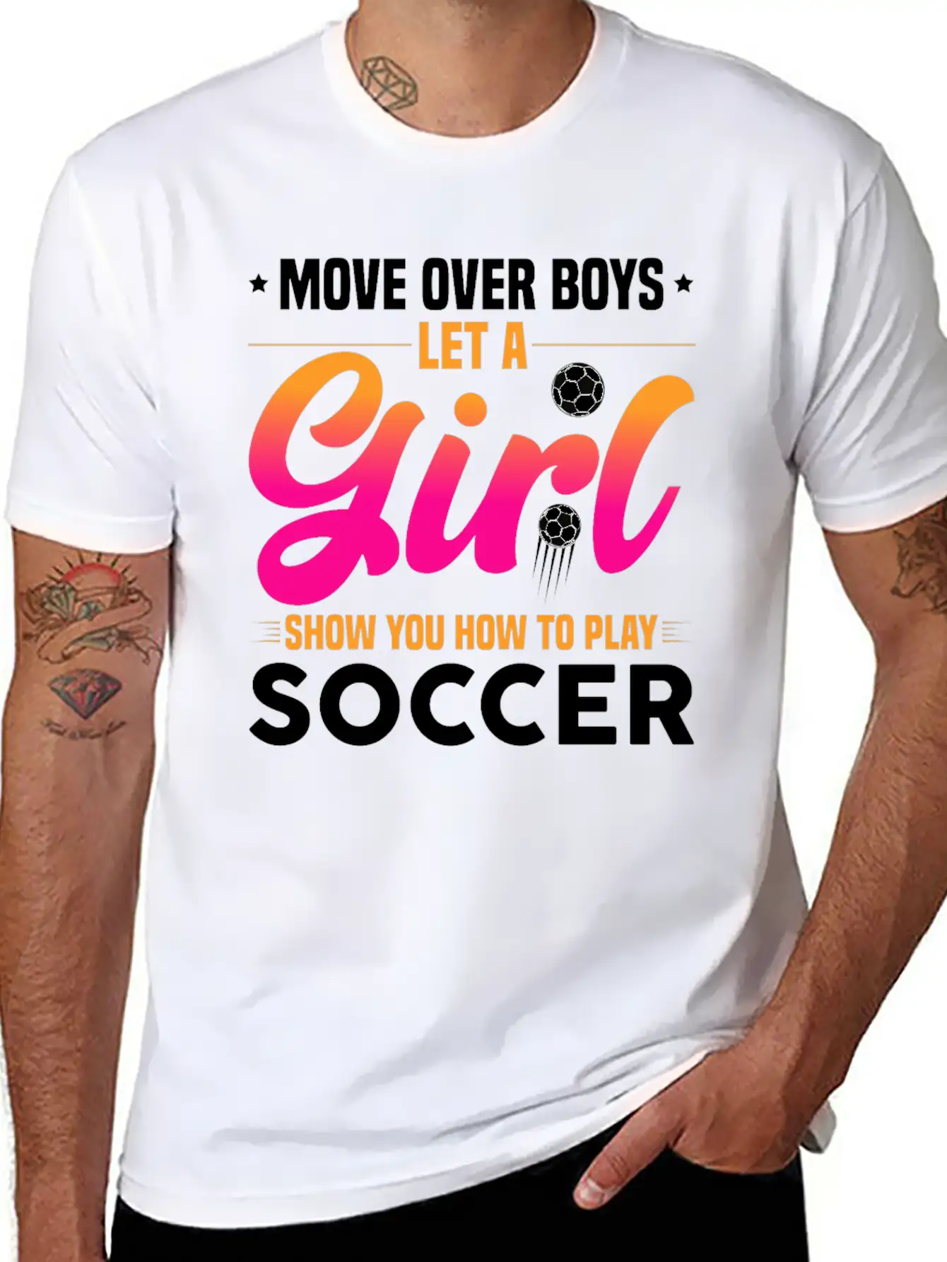 Let A Girl Show You How To Play Soccer Timeless Short Sleeve Tee – Comfy And Minimalist Design