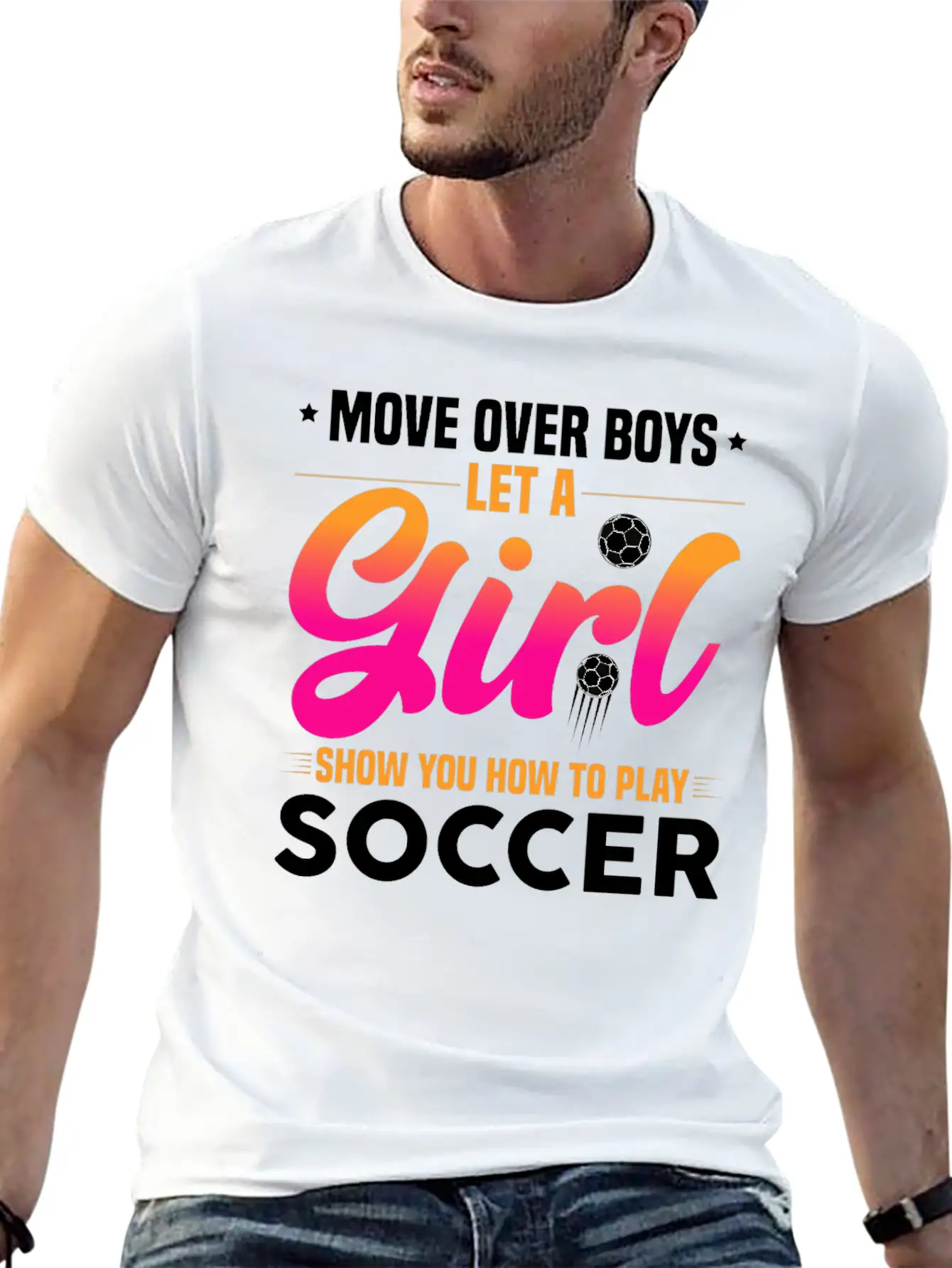 Let A Girl Show You How To Play Soccer Timeless Short Sleeve Tee – Comfy And Minimalist Design