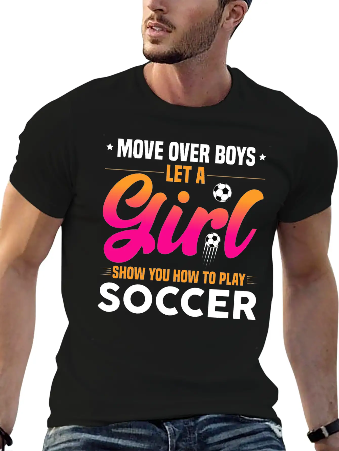 Let A Girl Show You How To Play Soccer Timeless Short Sleeve Tee – Comfy And Minimalist Design