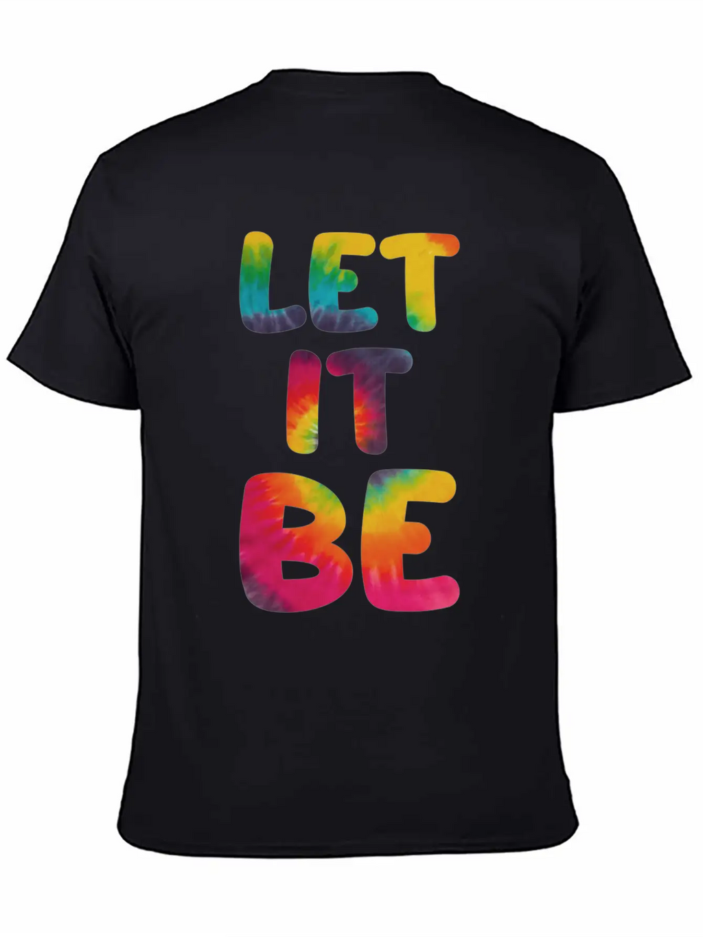 Let It Be Hippie Tie Dye Breathable Graphic T-Shirt – Perfect For Casual Days