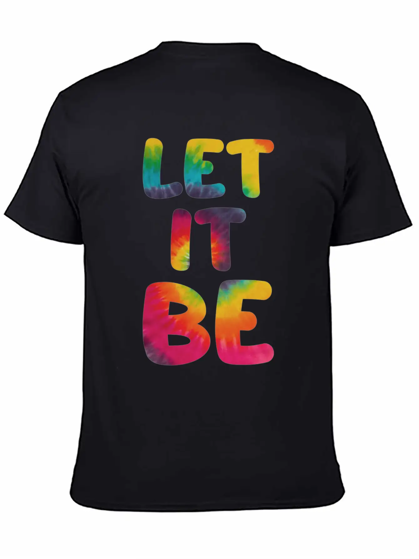 Let It Be Hippie Tie Dye Breathable Graphic T-Shirt – Perfect For Casual Days