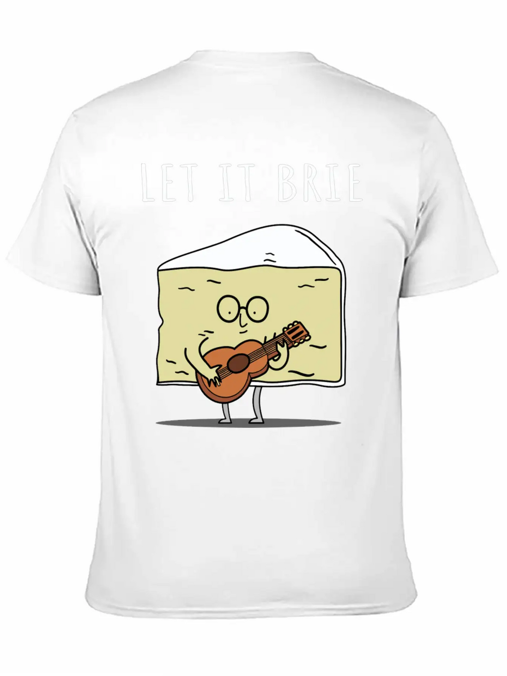 Let It Brie Cheese Musician With Guitar Relaxed Everyday Tee – Lightweight And Durable Cotton