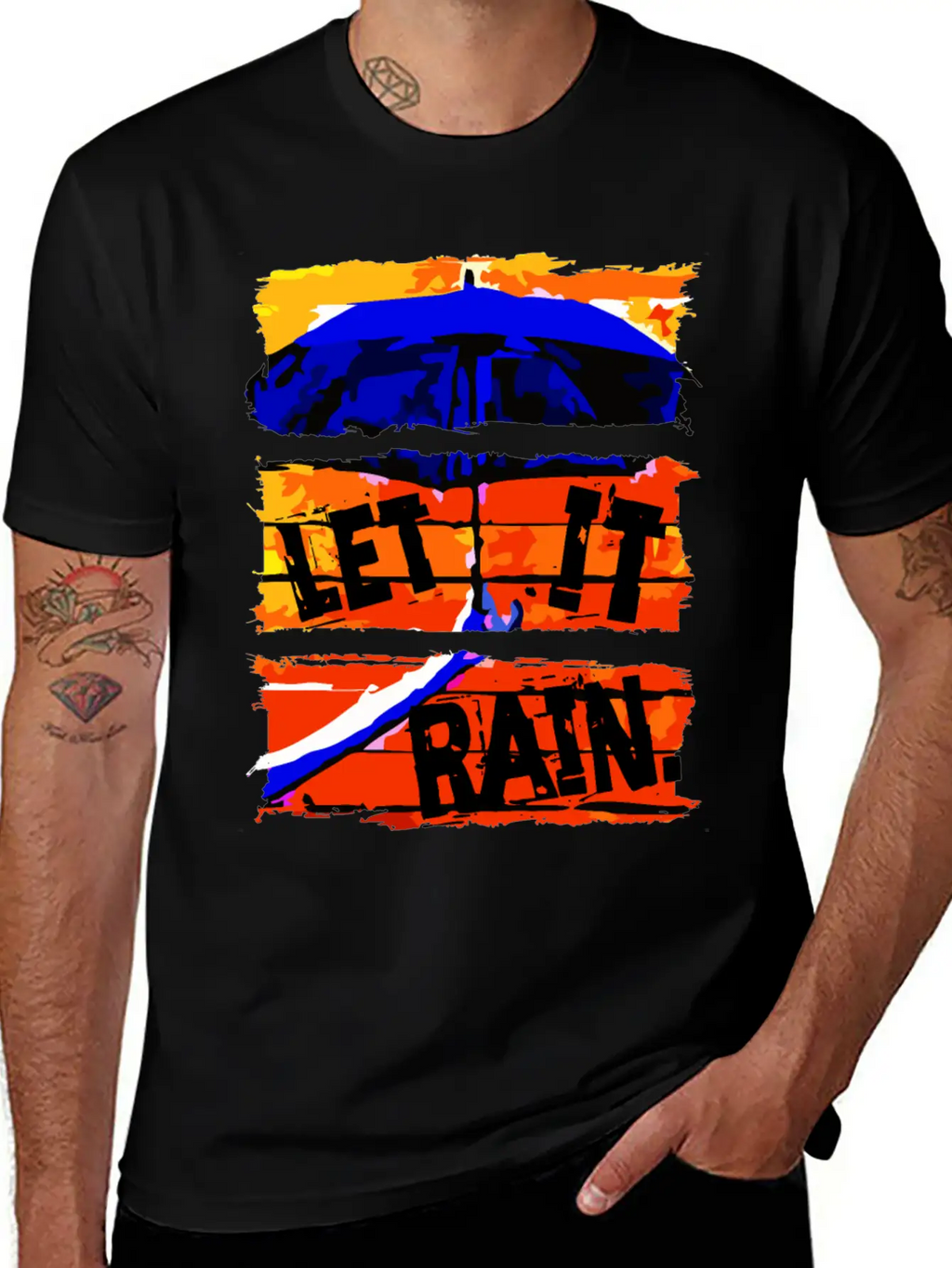 Let It Rain - Umbrella Unisex Casual T-Shirt – Clean Design For Daily Comfort