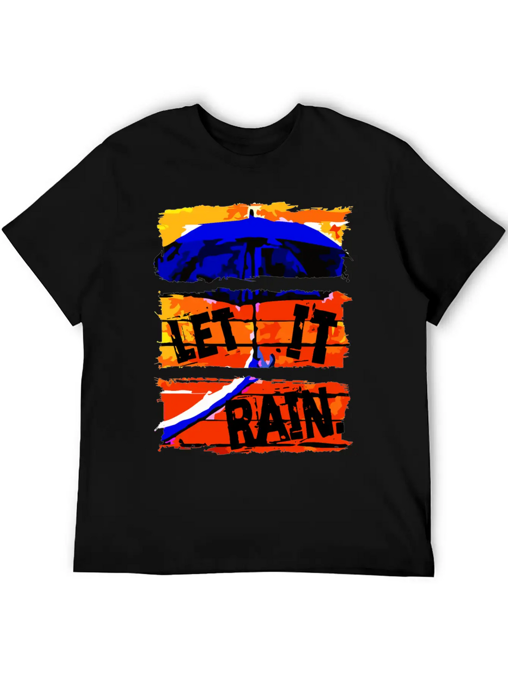 Let It Rain - Umbrella Unisex Casual T-Shirt – Clean Design For Daily Comfort