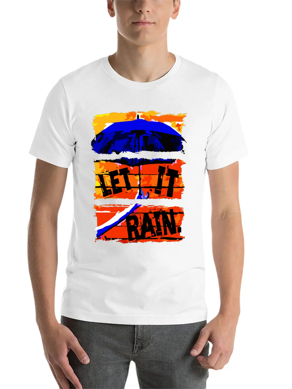 Let It Rain - Umbrella Unisex Casual T-Shirt – Clean Design For Daily Comfort