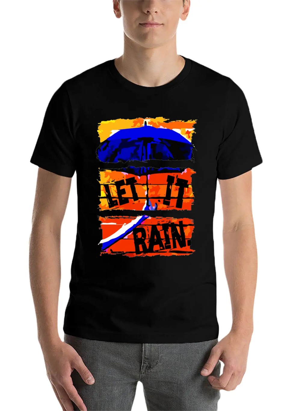 Let It Rain - Umbrella Unisex Casual T-Shirt – Clean Design For Daily Comfort