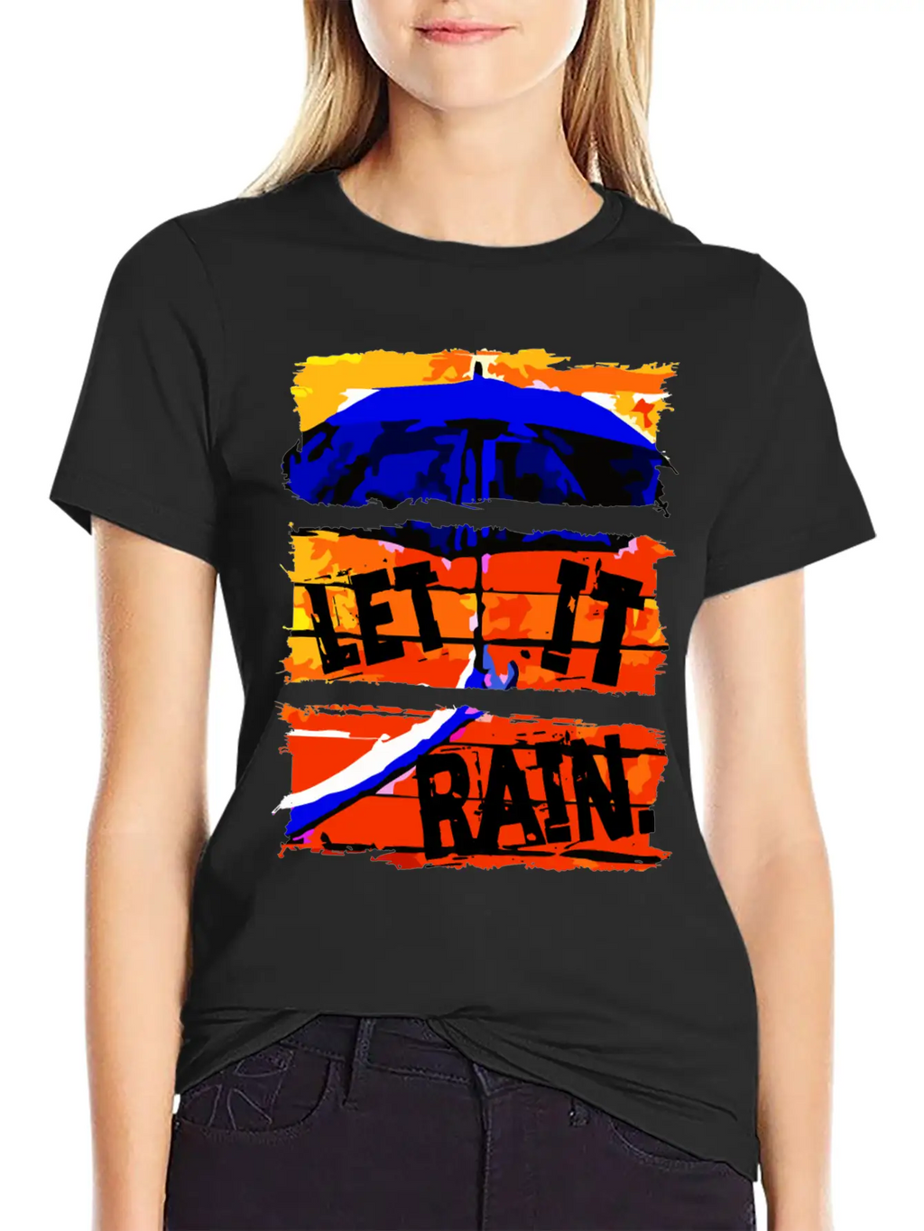 Let It Rain - Umbrella Unisex Casual T-Shirt – Clean Design For Daily Comfort