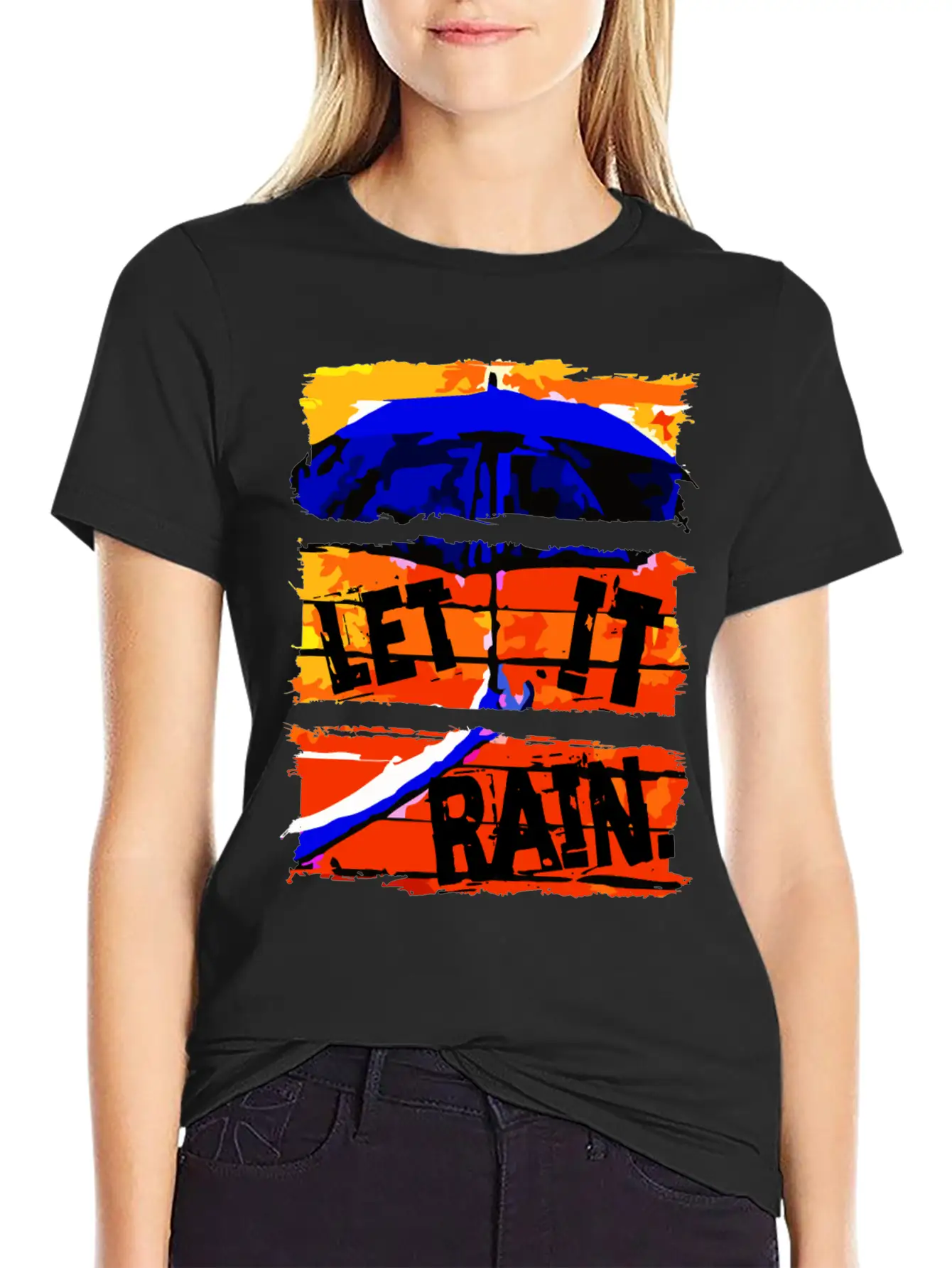 Let It Rain - Umbrella Unisex Casual T-Shirt – Clean Design For Daily Comfort