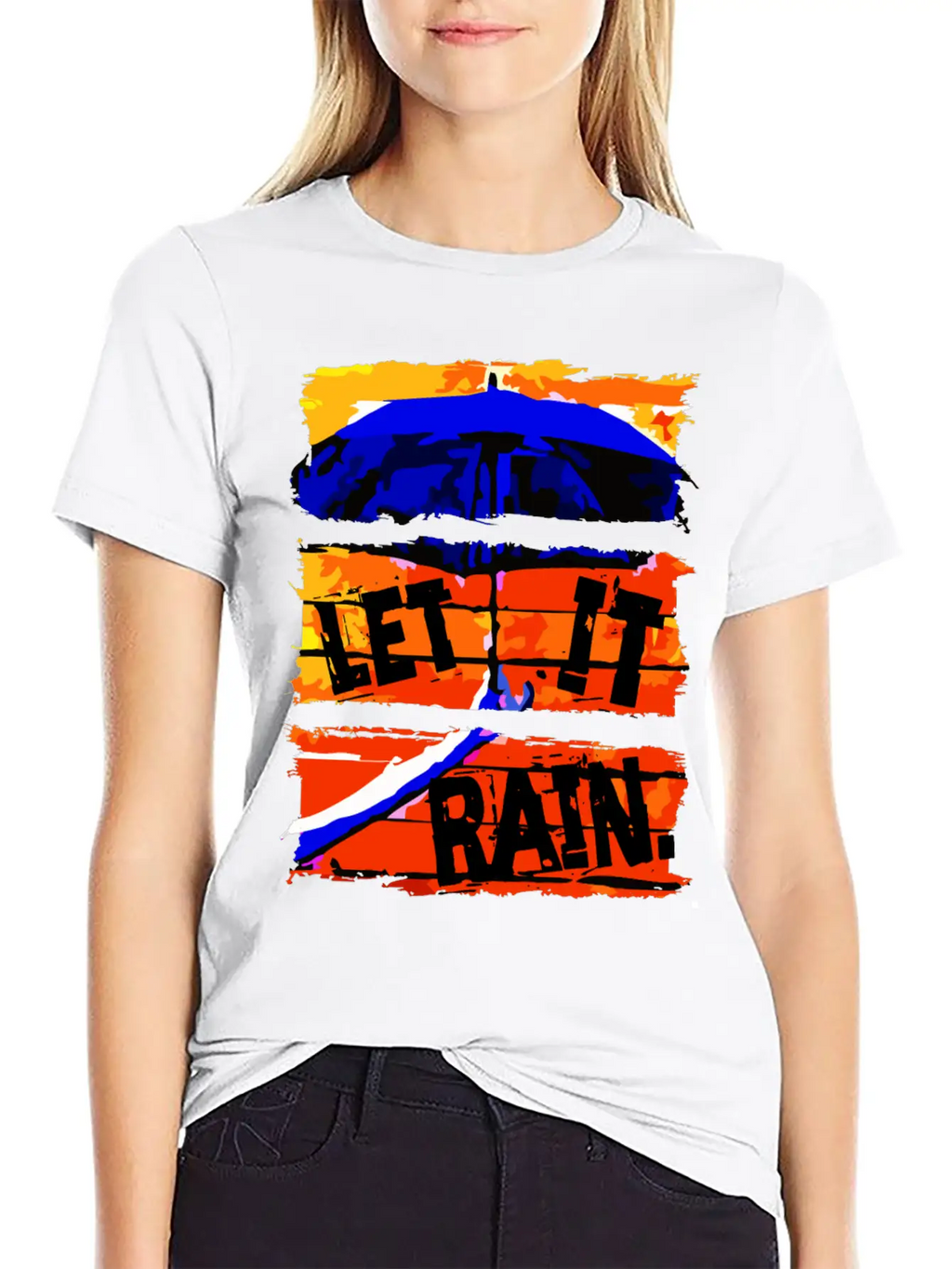 Let It Rain - Umbrella Unisex Casual T-Shirt – Clean Design For Daily Comfort