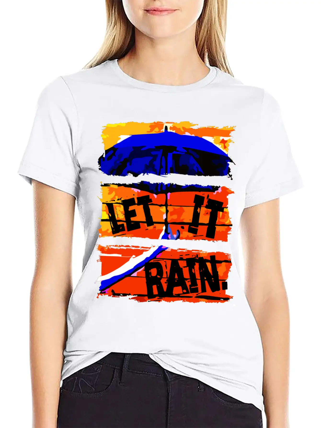 Let It Rain - Umbrella Unisex Casual T-Shirt – Clean Design For Daily Comfort