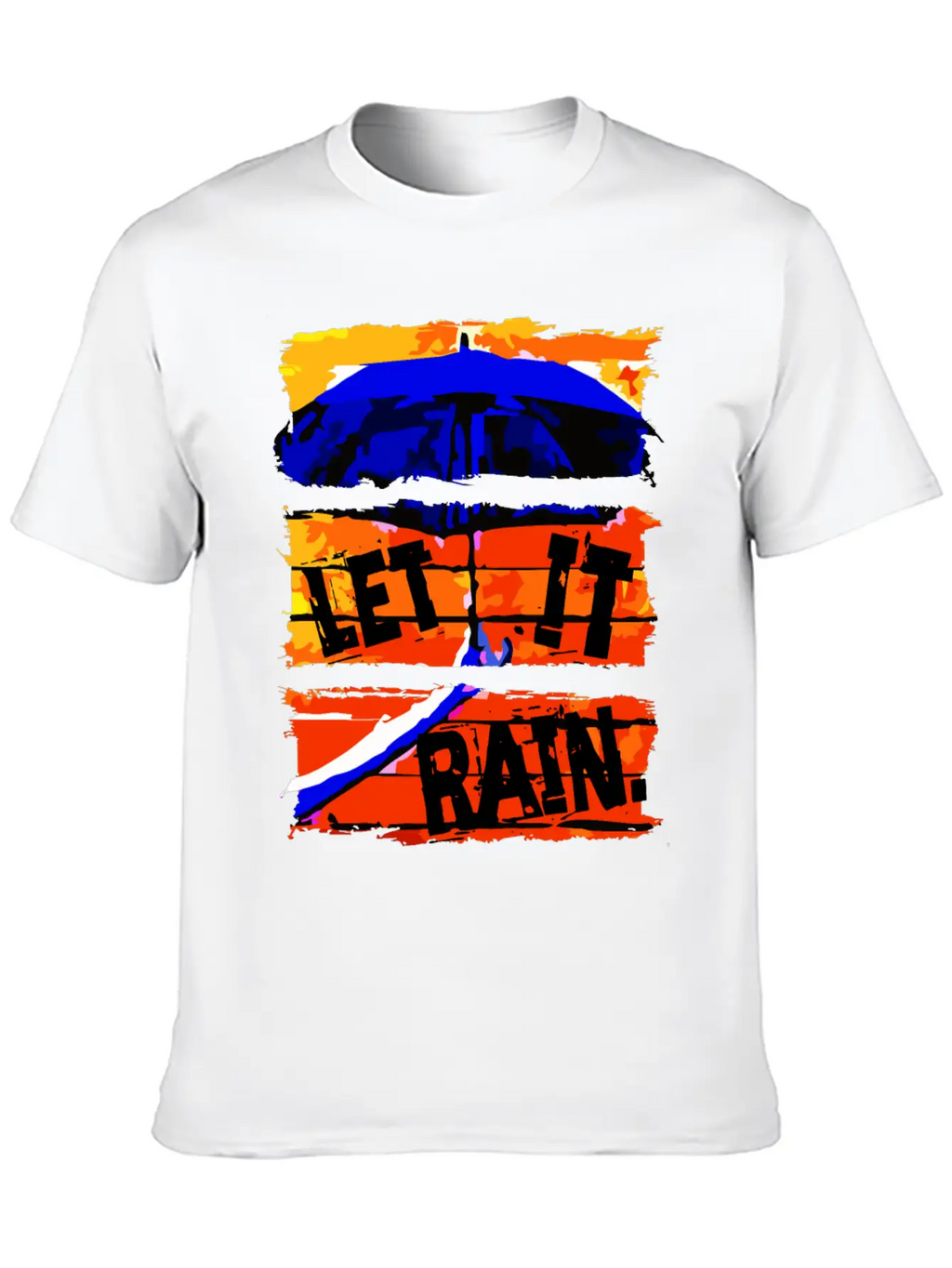 Let It Rain - Umbrella Unisex Casual T-Shirt – Clean Design For Daily Comfort