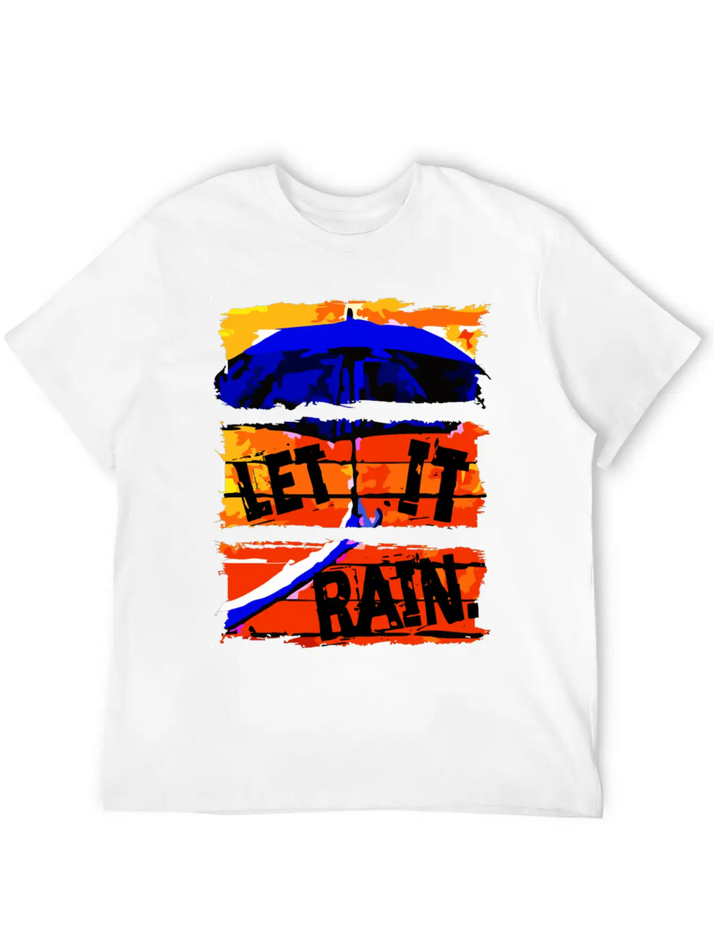 Let It Rain - Umbrella Unisex Casual T-Shirt – Clean Design For Daily Comfort