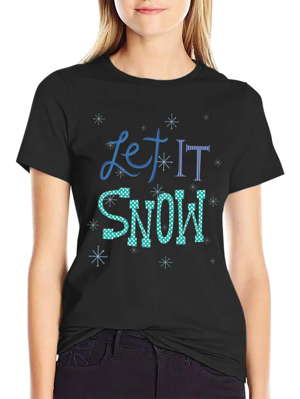 Let It Snow Breathable Soft Cotton T-Shirt – Timeless Casual Look