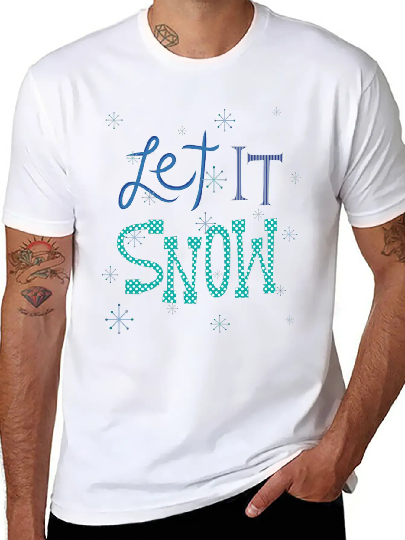 Let It Snow Breathable Soft Cotton T-Shirt – Timeless Casual Look