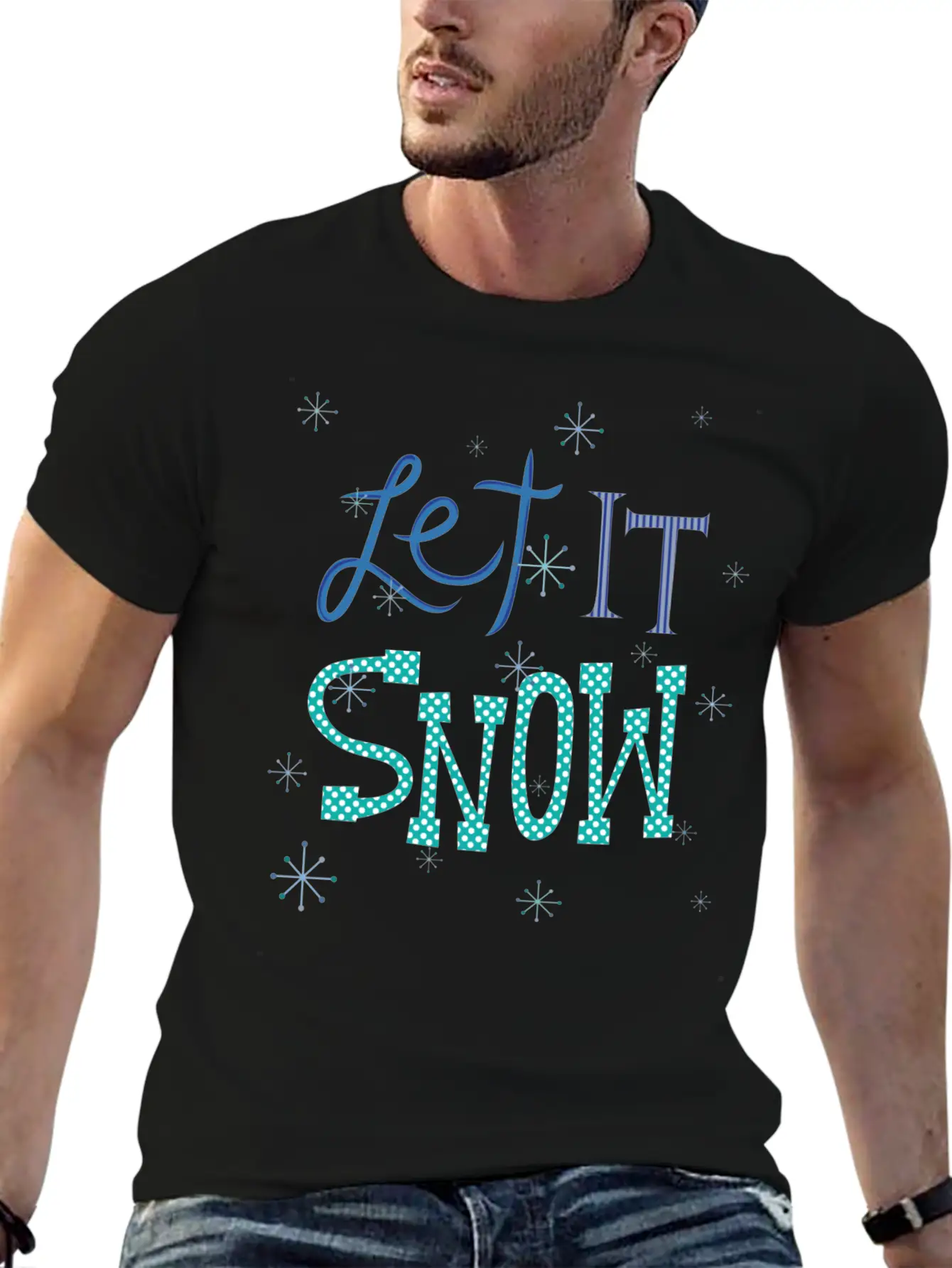 Let It Snow Breathable Soft Cotton T-Shirt – Timeless Casual Look