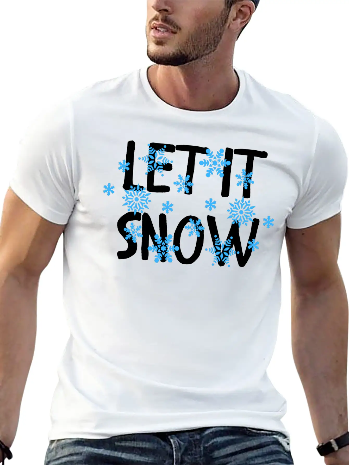Let It Snow Classic Cotton Tee – Unisex Comfort For Any Season