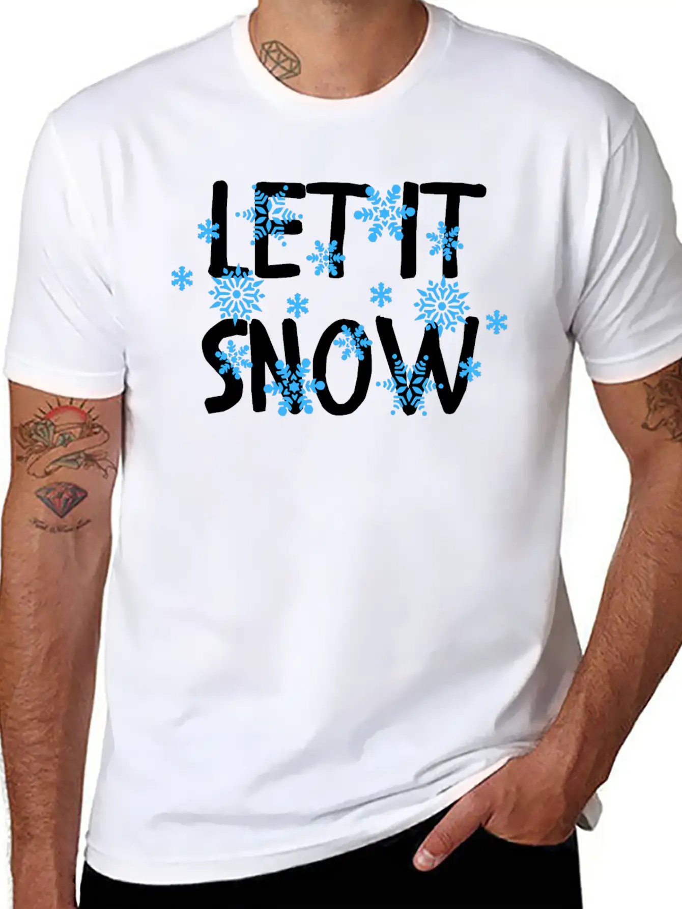 Let It Snow Classic Cotton Tee – Unisex Comfort For Any Season