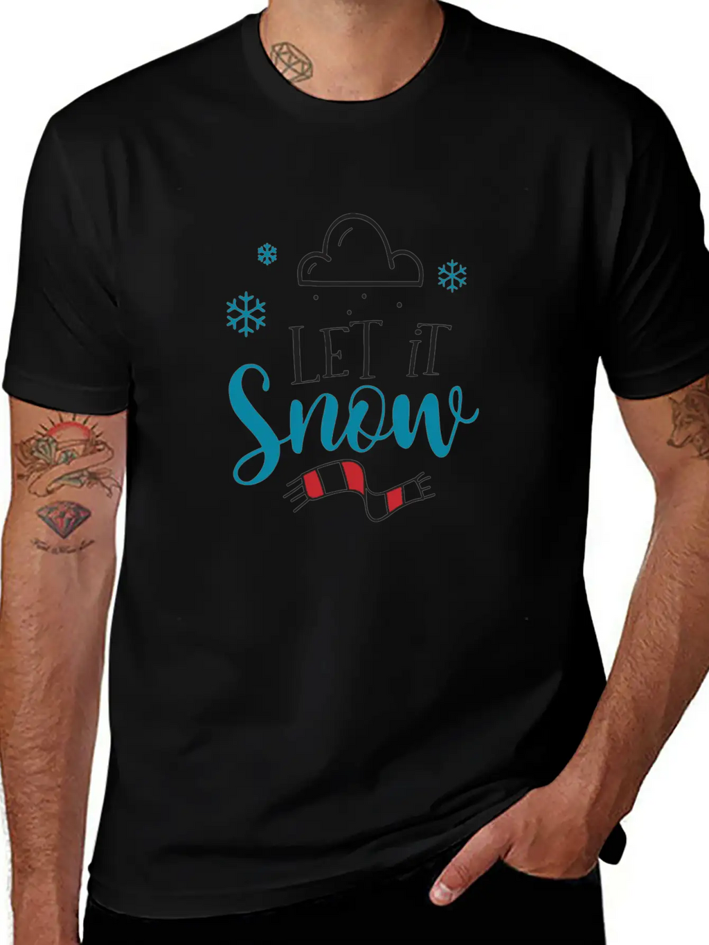 Let It Snow Essential Cotton Tee For Daily Outfits – Unisex Style