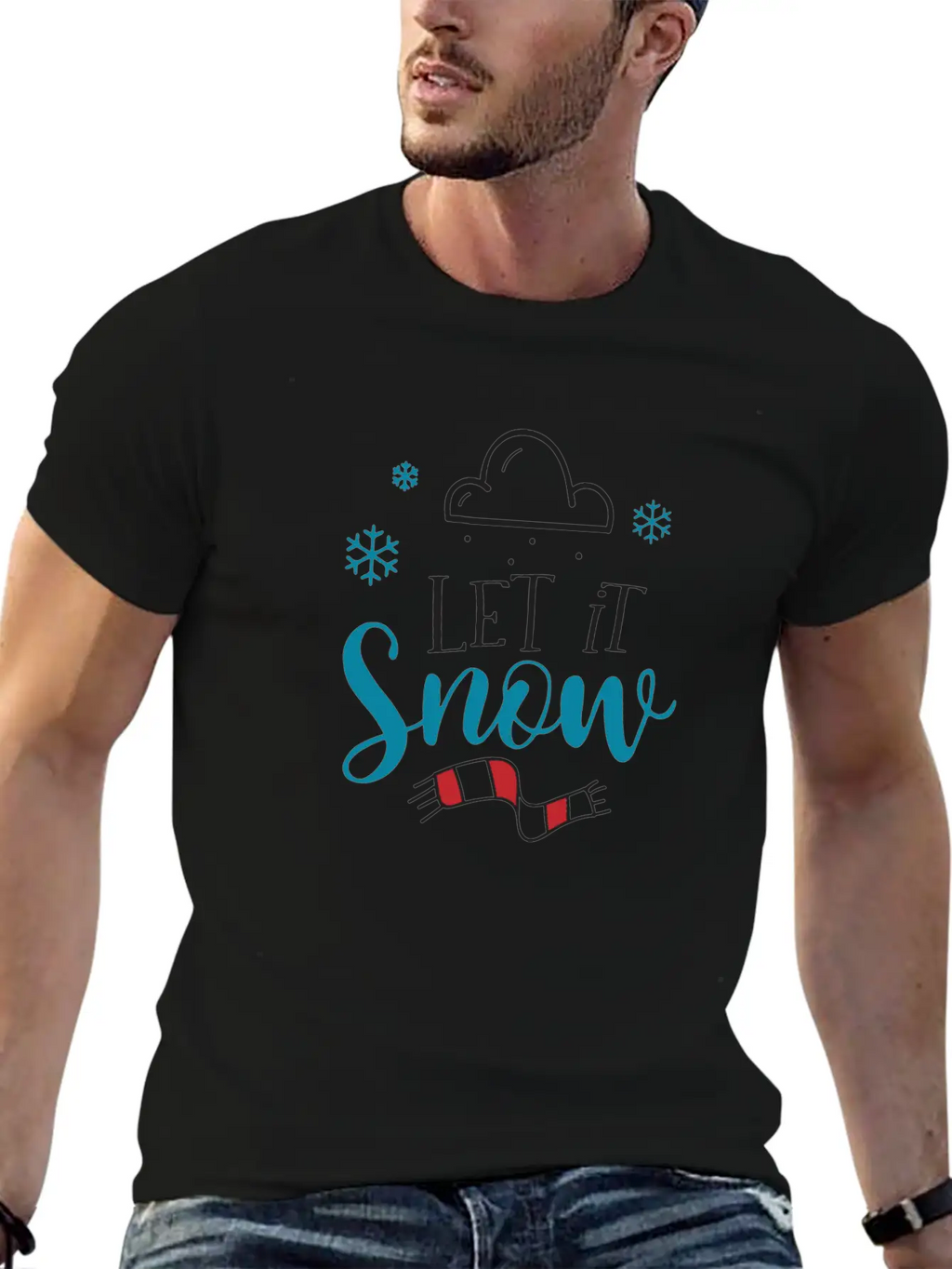 Let It Snow Essential Cotton Tee For Daily Outfits – Unisex Style