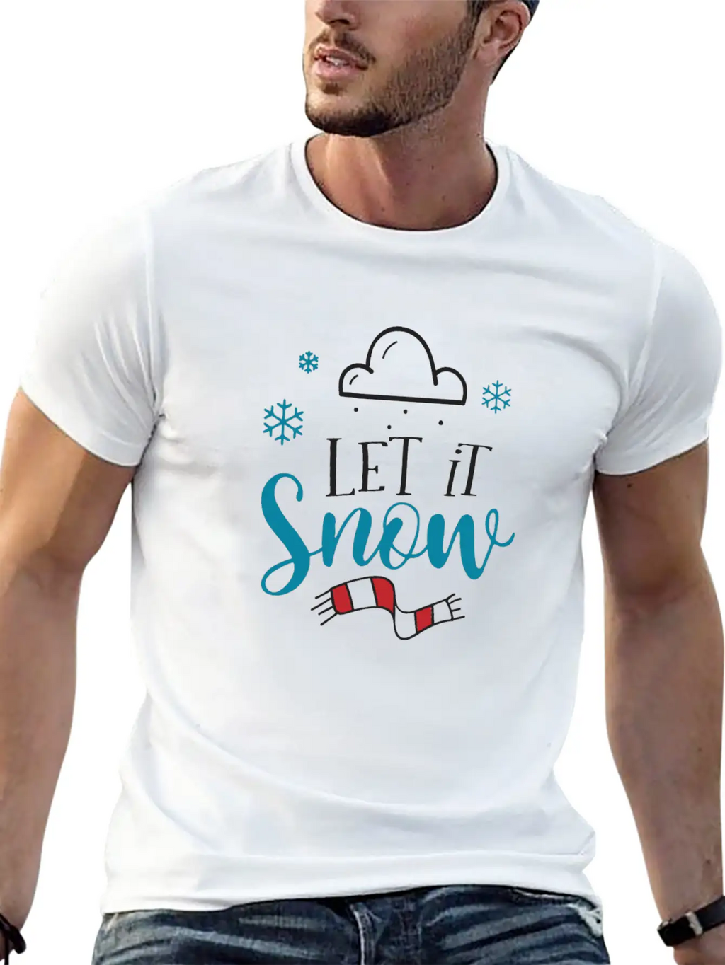 Let It Snow Essential Cotton Tee For Daily Outfits – Unisex Style