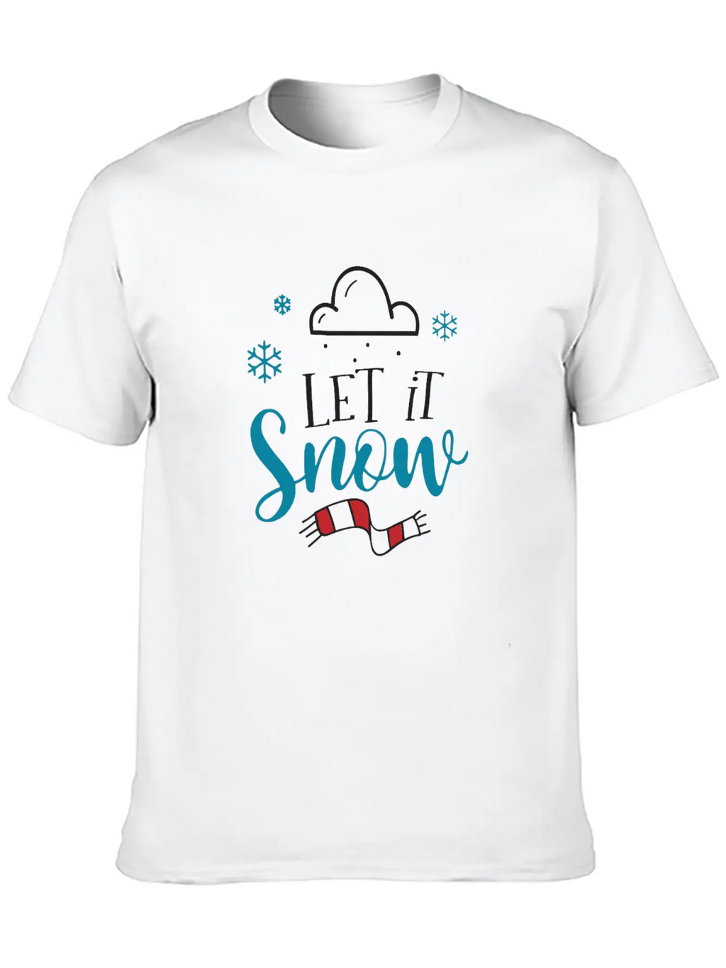 Let It Snow Essential Cotton Tee For Daily Outfits – Unisex Style