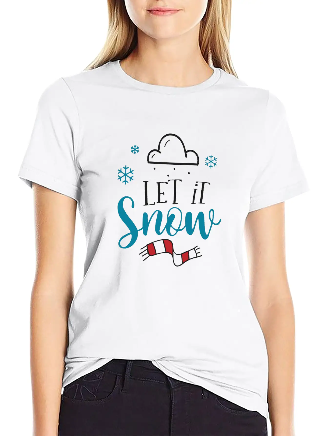 Let It Snow Essential Cotton Tee For Daily Outfits – Unisex Style
