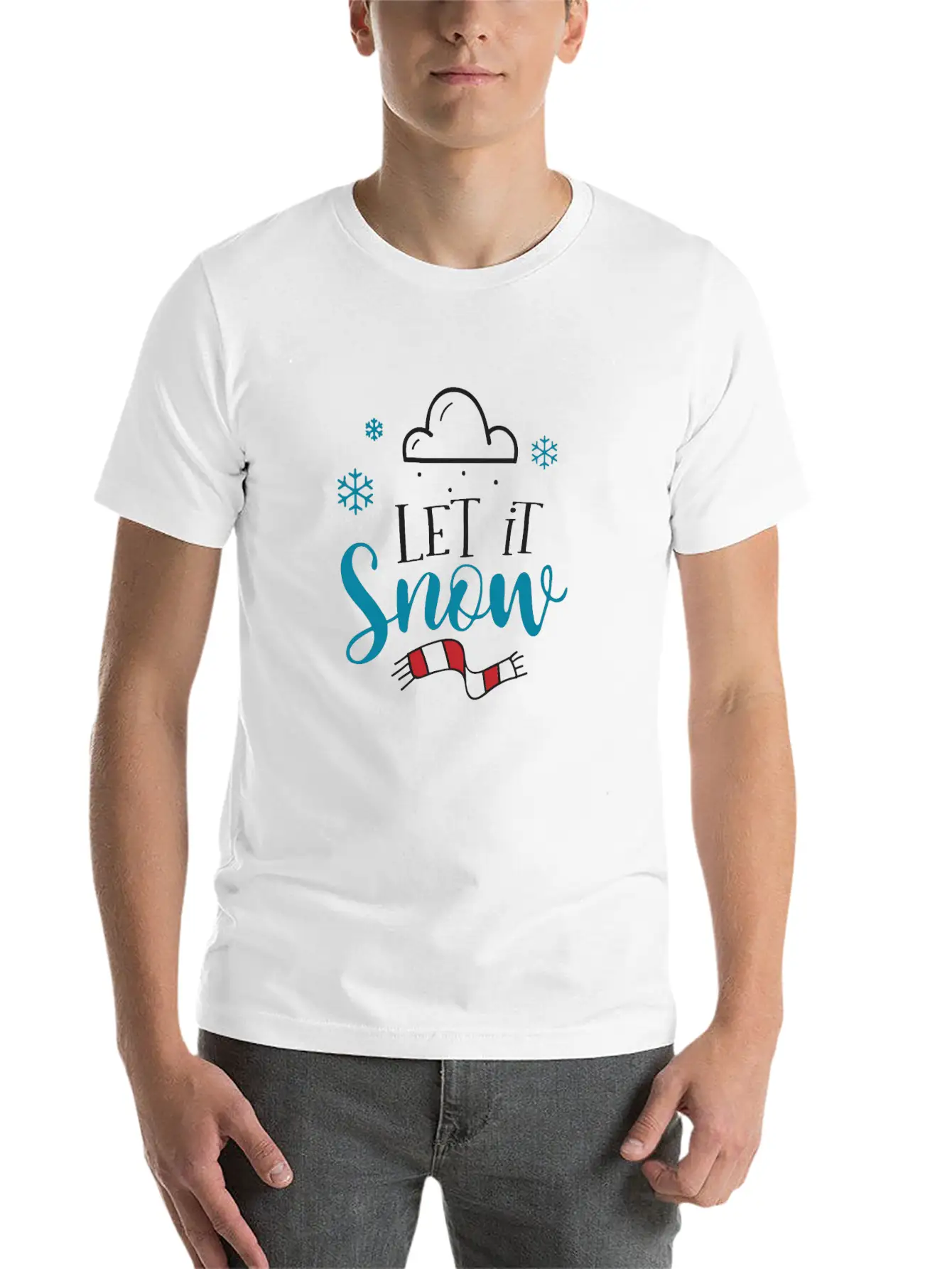 Let It Snow Essential Cotton Tee For Daily Outfits – Unisex Style