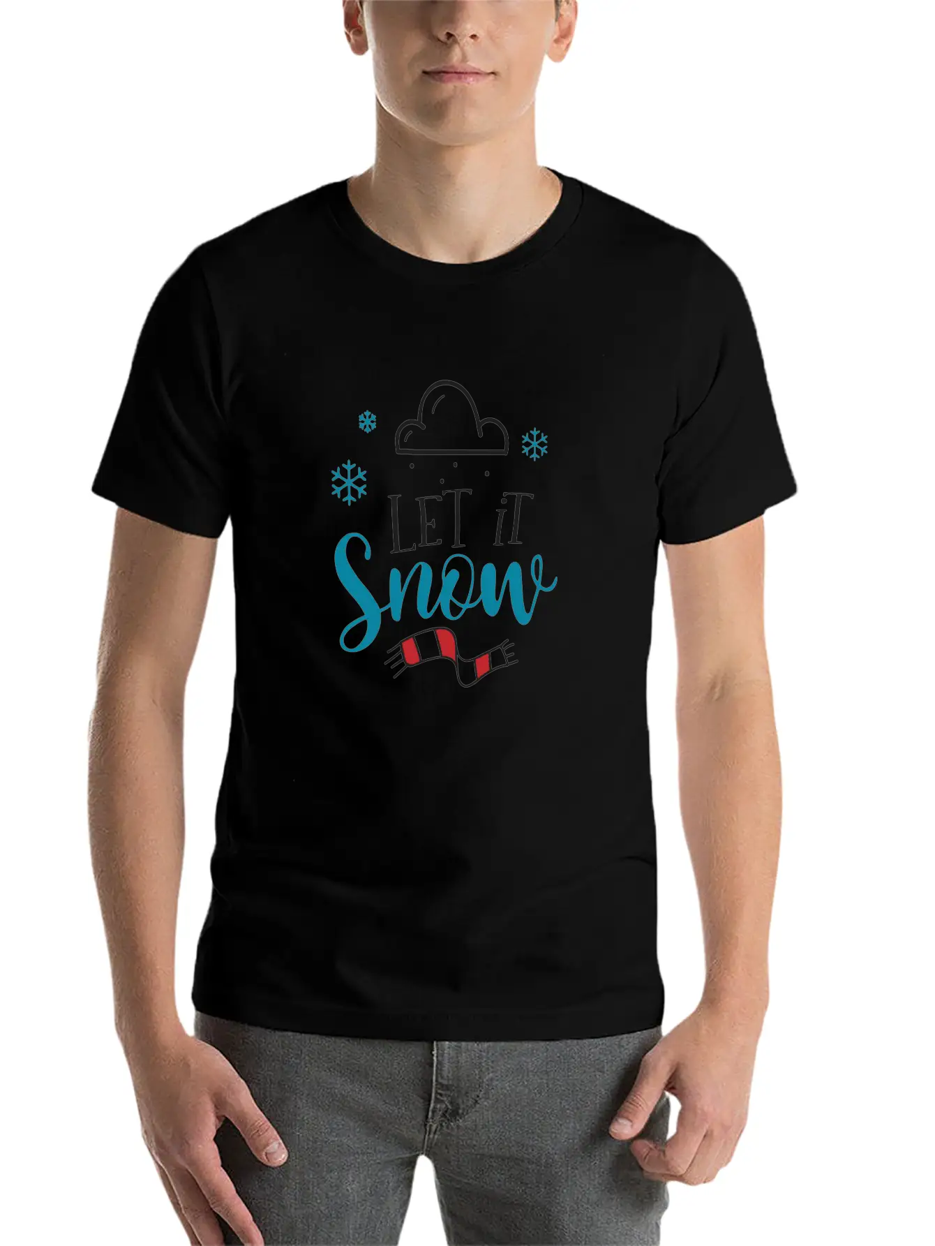 Let It Snow Essential Cotton Tee For Daily Outfits – Unisex Style