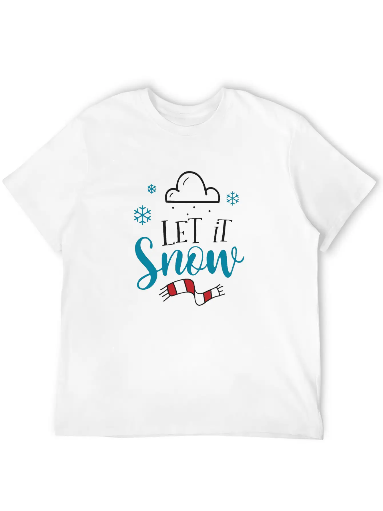 Let It Snow Essential Cotton Tee For Daily Outfits – Unisex Style