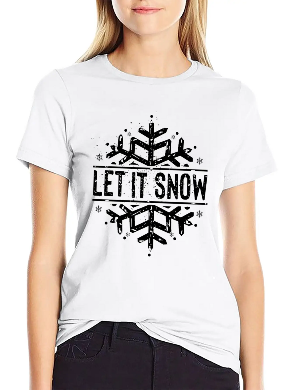 Let It Snow - Snow And Winter Basic Graphic T-Shirt – Daily Comfort In Soft Cotton