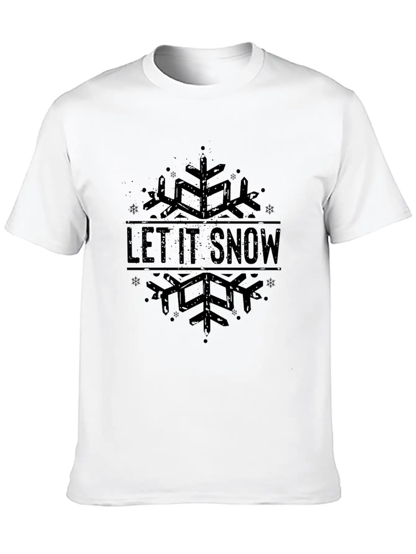 Let It Snow - Snow And Winter Basic Graphic T-Shirt – Daily Comfort In Soft Cotton