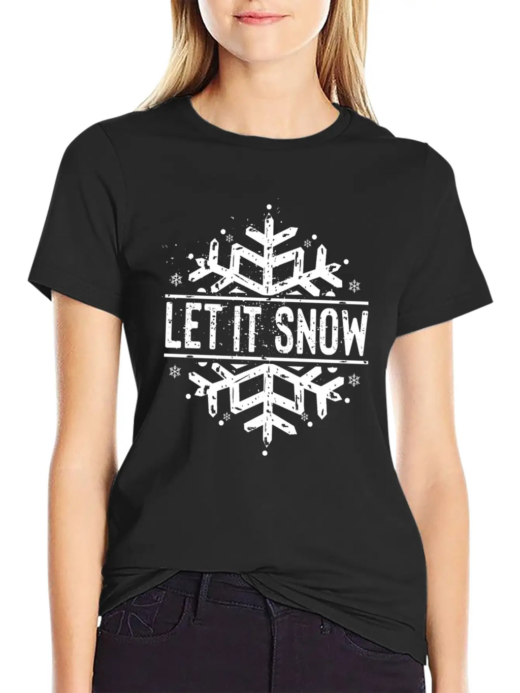 Let It Snow - Snow And Winter Basic Graphic T-Shirt – Daily Comfort In Soft Cotton