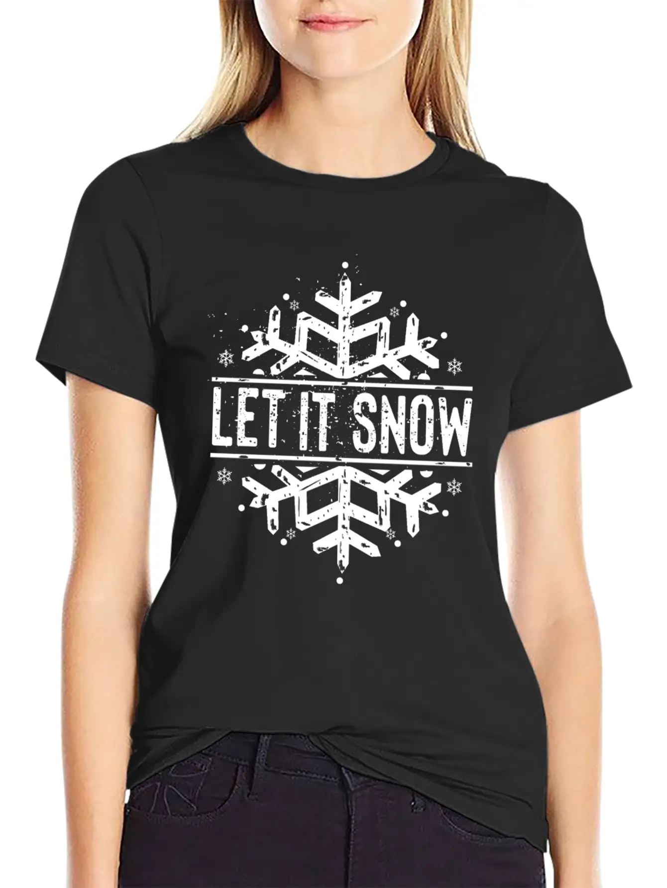 Let It Snow - Snow And Winter Basic Graphic T-Shirt – Daily Comfort In Soft Cotton
