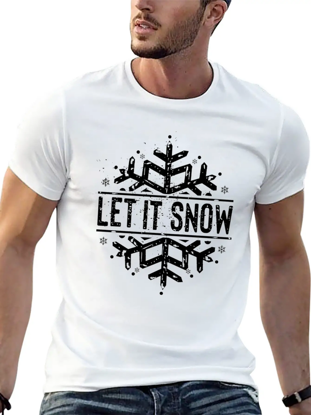 Let It Snow - Snow And Winter Basic Graphic T-Shirt – Daily Comfort In Soft Cotton