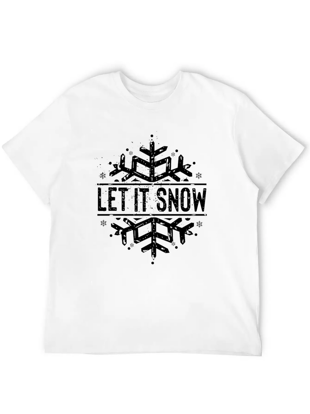 Let It Snow - Snow And Winter Basic Graphic T-Shirt – Daily Comfort In Soft Cotton