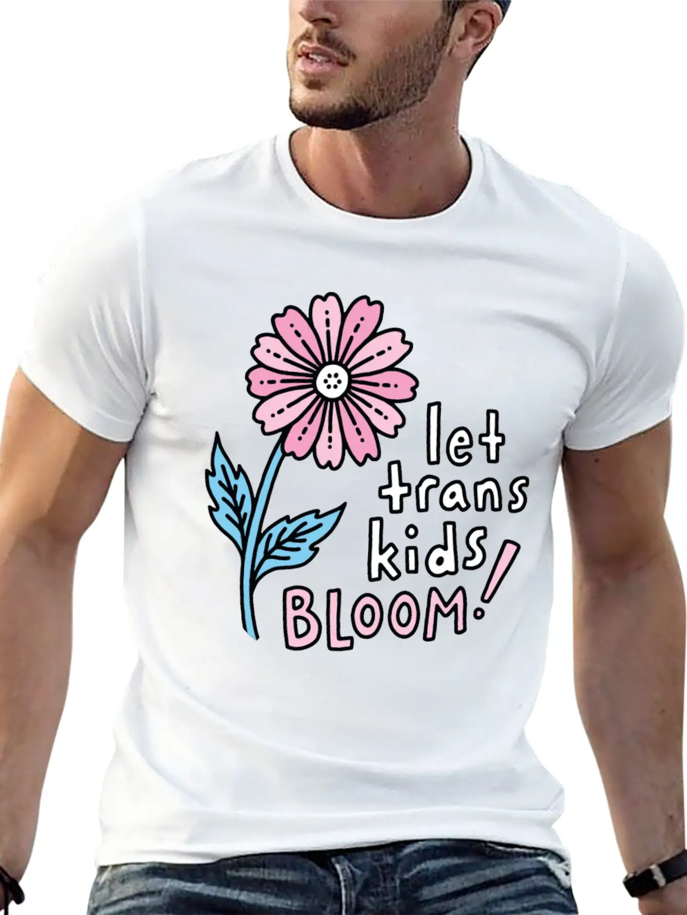 Let Trans Kids Bloom Classic Cotton Tee – Unisex Comfort For Any Season