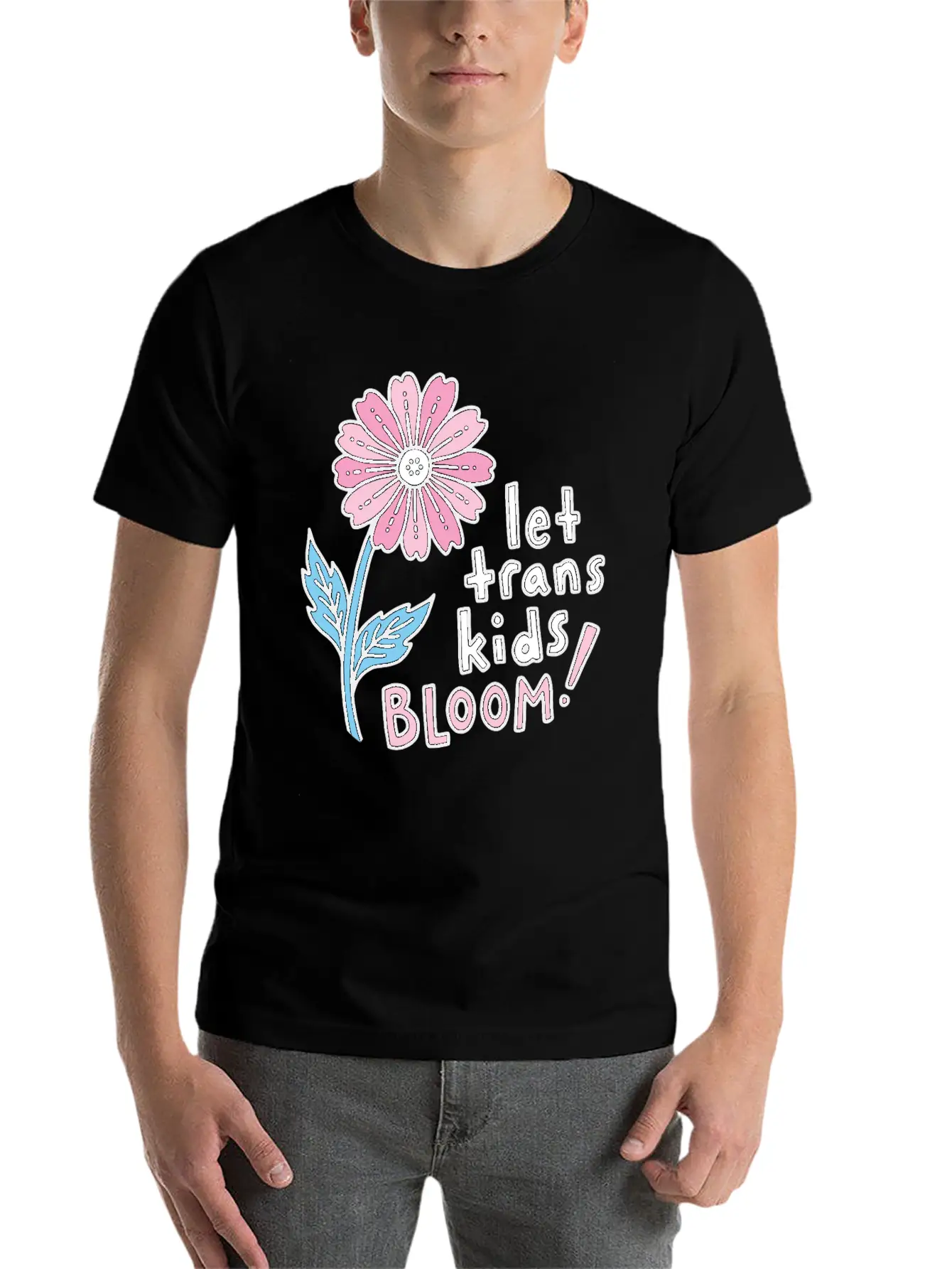 Let Trans Kids Bloom Classic Cotton Tee – Unisex Comfort For Any Season