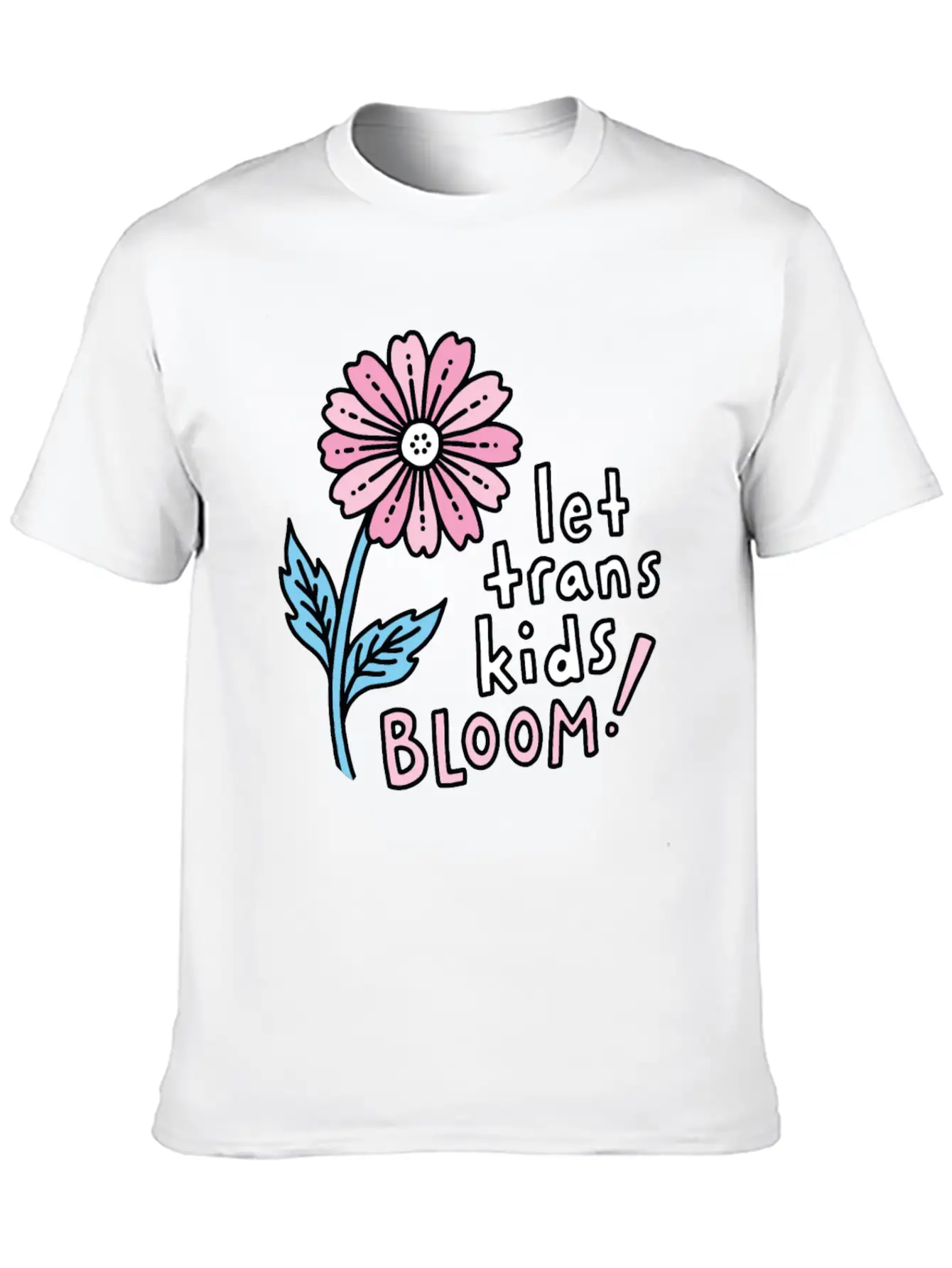 Let Trans Kids Bloom Classic Cotton Tee – Unisex Comfort For Any Season