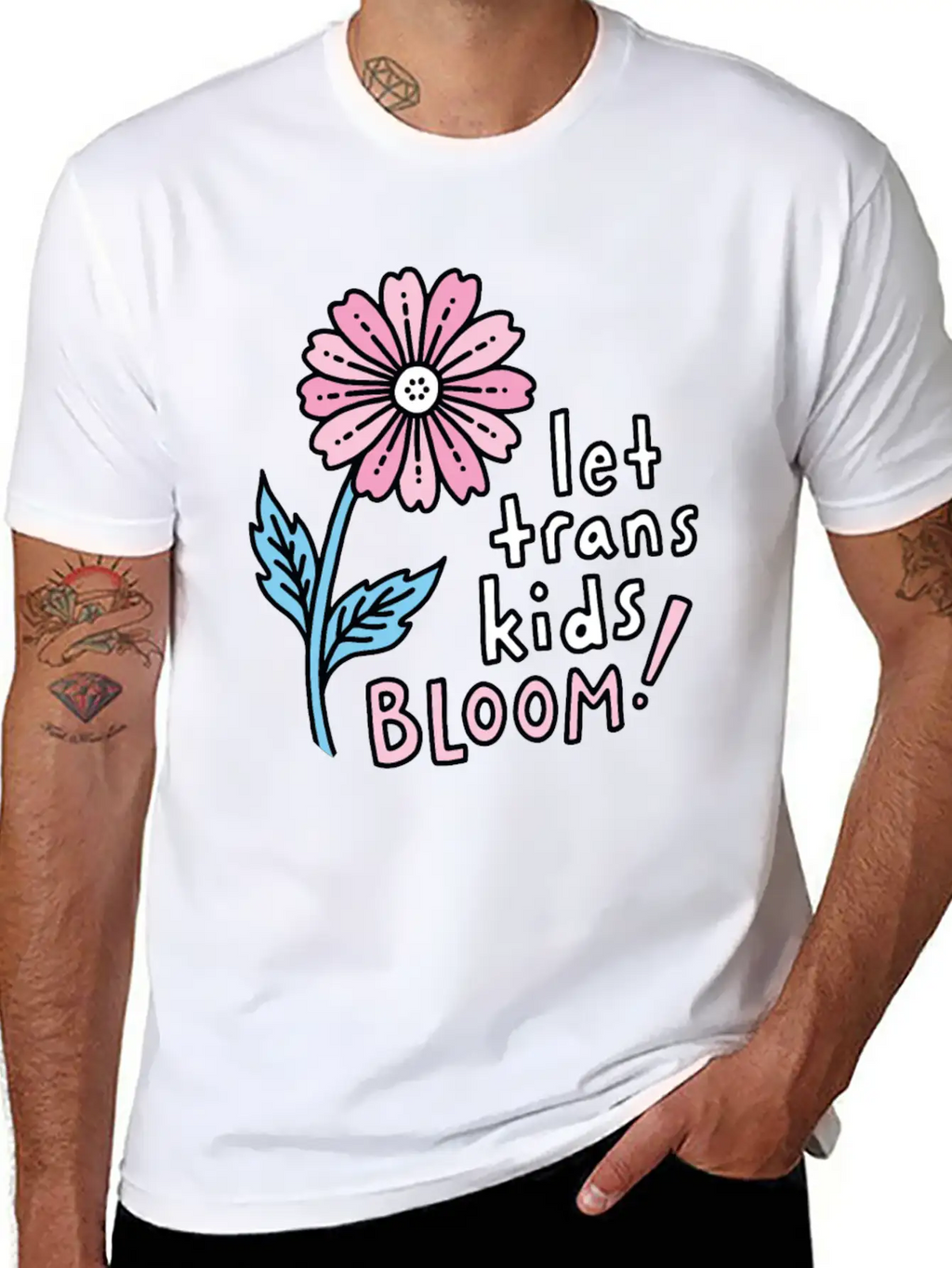 Let Trans Kids Bloom Classic Cotton Tee – Unisex Comfort For Any Season