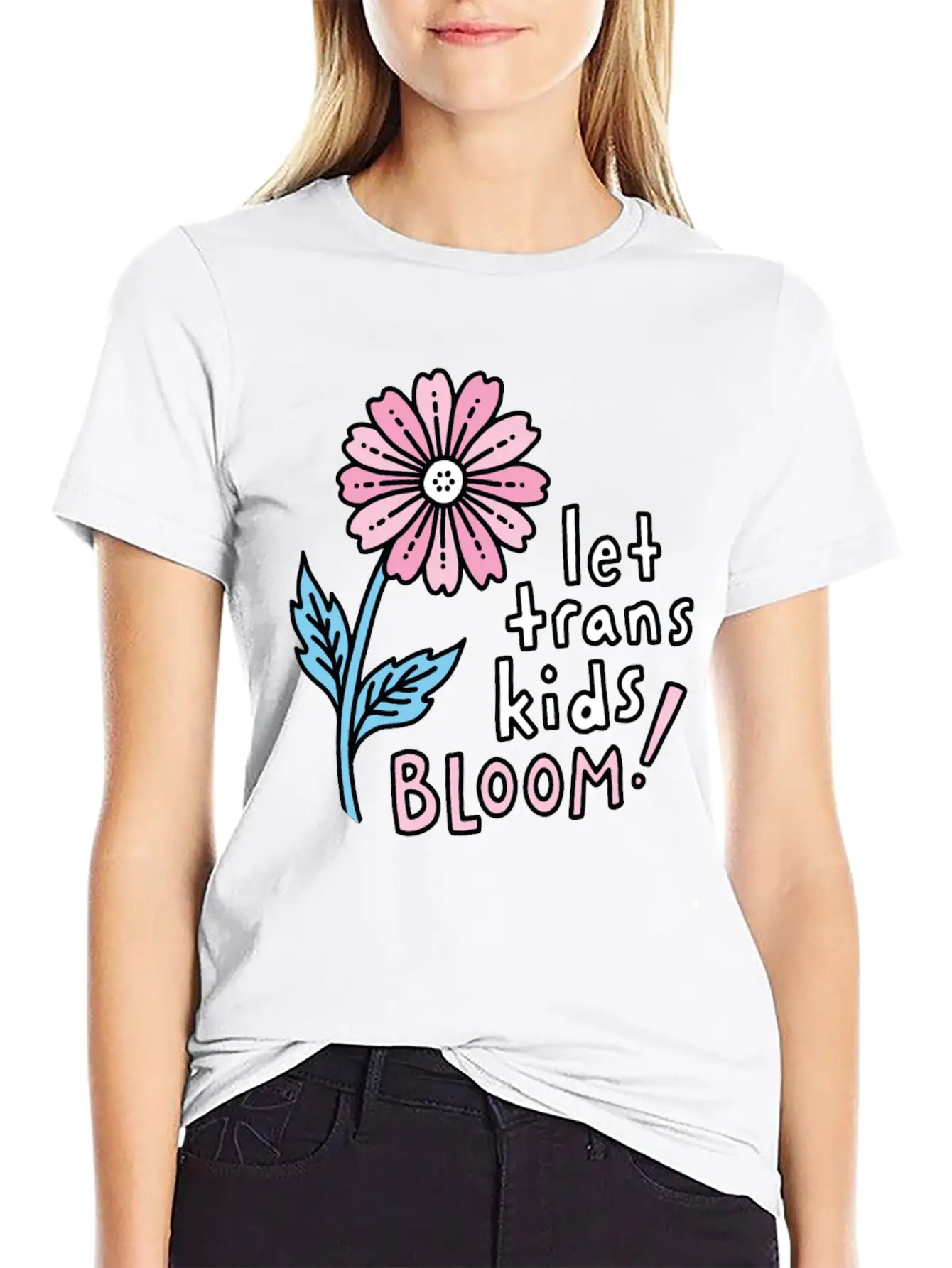 Let Trans Kids Bloom Classic Cotton Tee – Unisex Comfort For Any Season