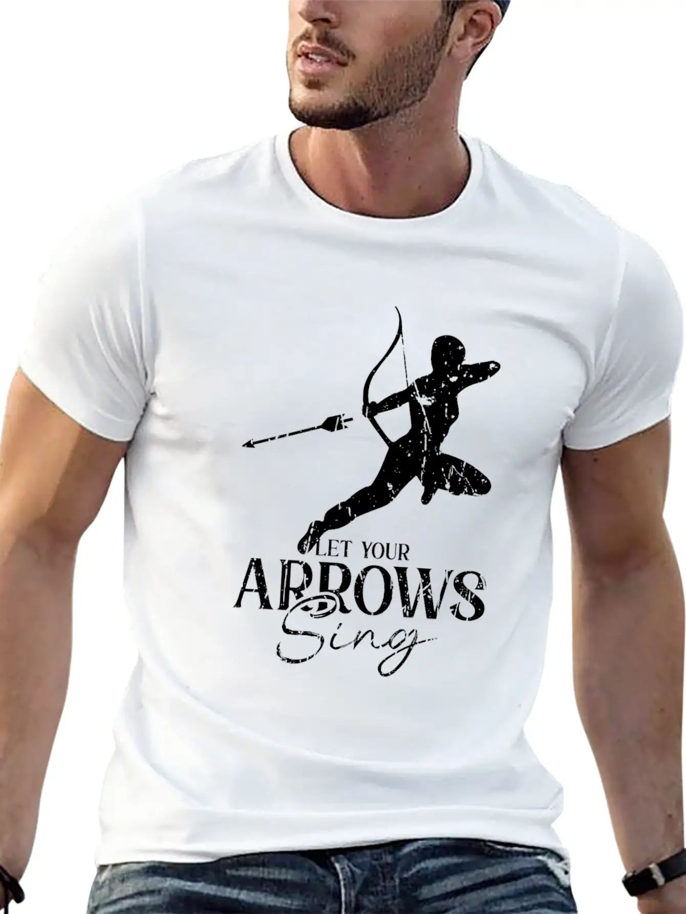 Let Your Arrows Sing - Archery Essential Cotton Tee For Daily Outfits – Unisex Style