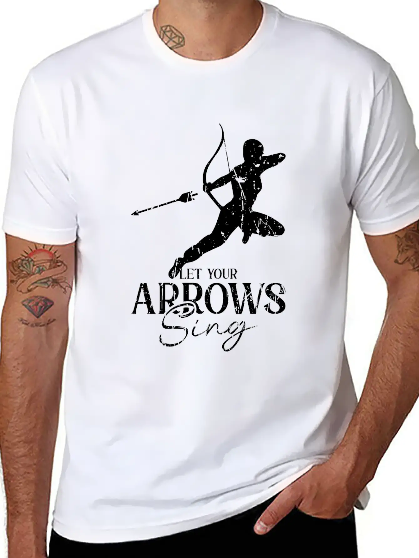 Let Your Arrows Sing - Archery Essential Cotton Tee For Daily Outfits – Unisex Style