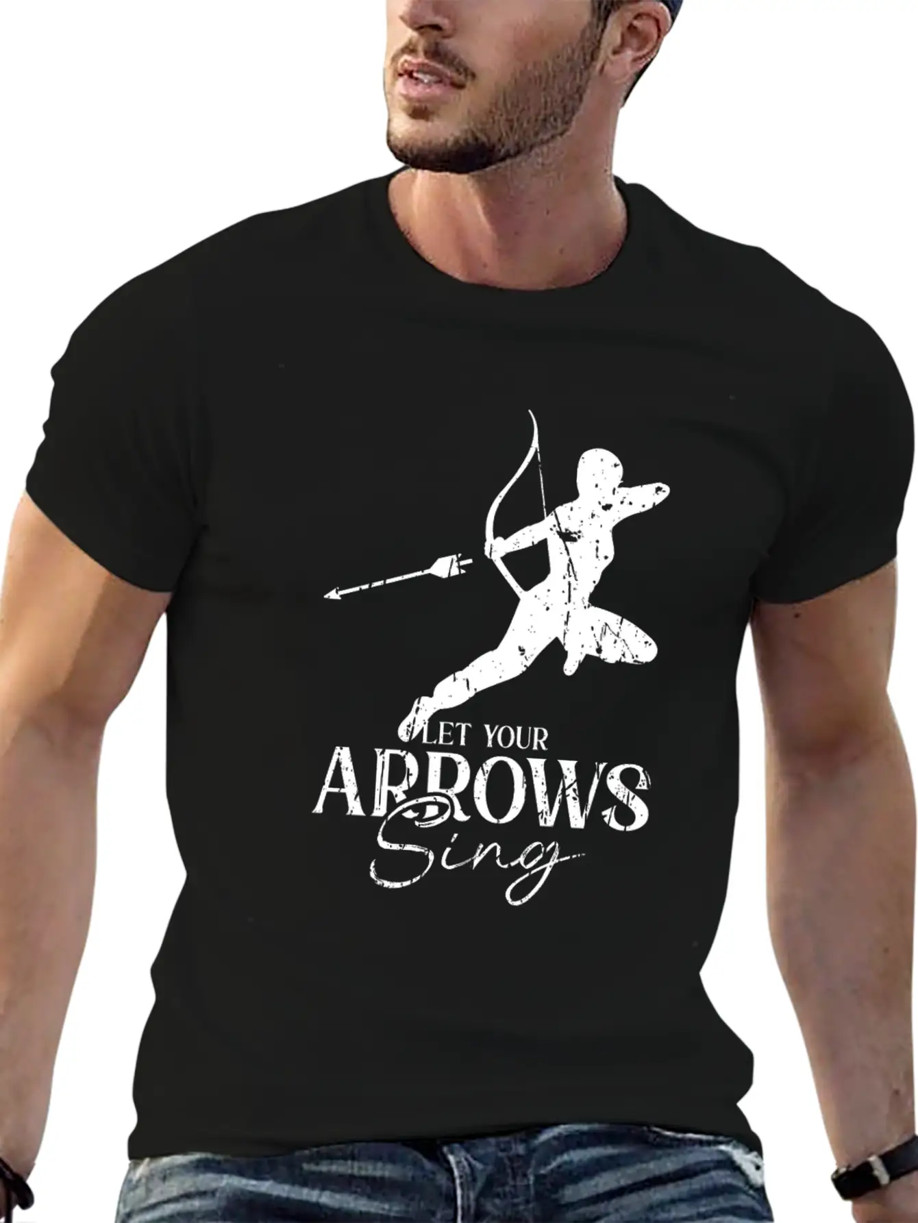 Let Your Arrows Sing - Archery Essential Cotton Tee For Daily Outfits – Unisex Style