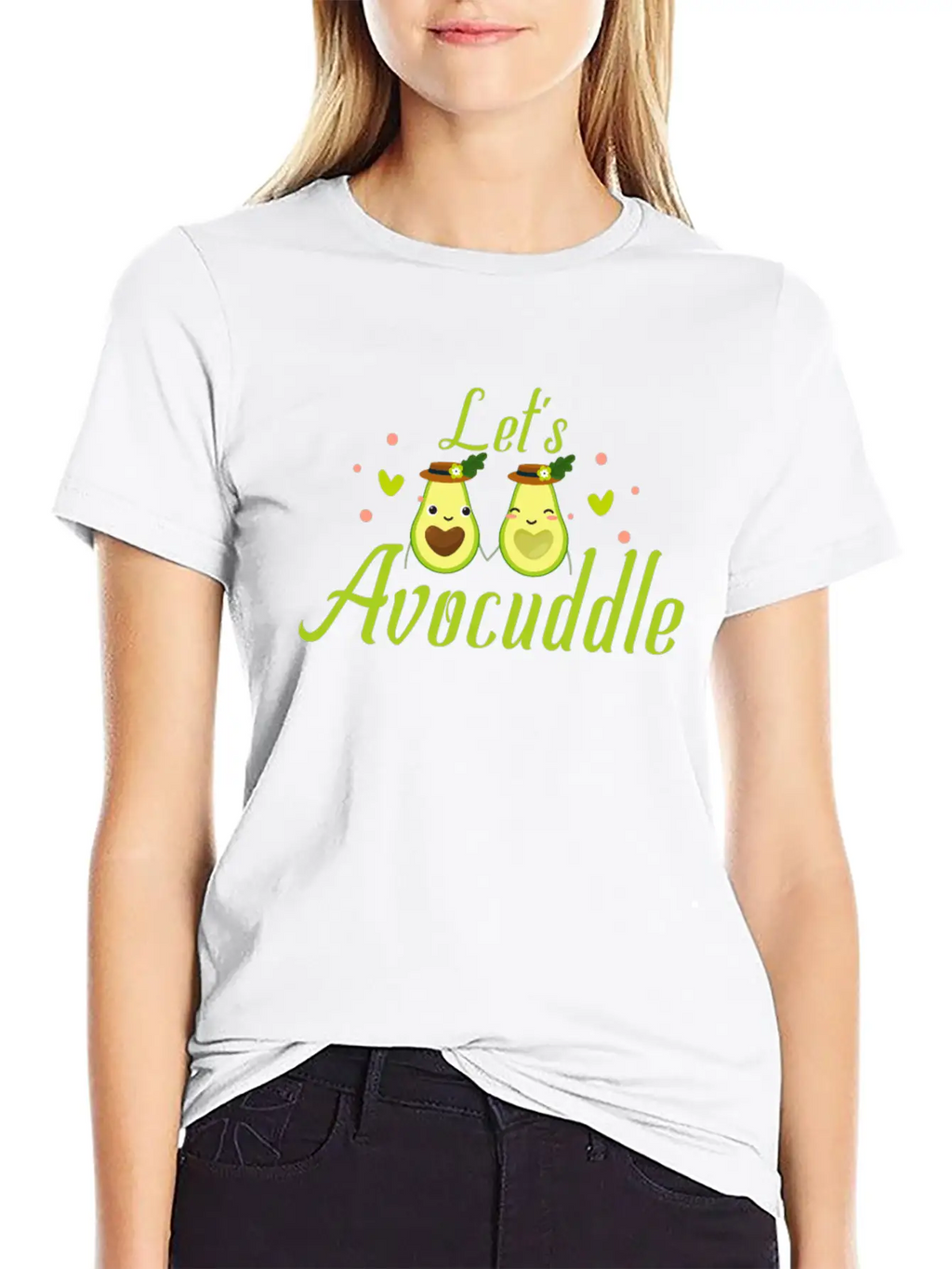 LET'S AVOCUDDLE Basic Graphic T-Shirt – Daily Comfort In Soft Cotton