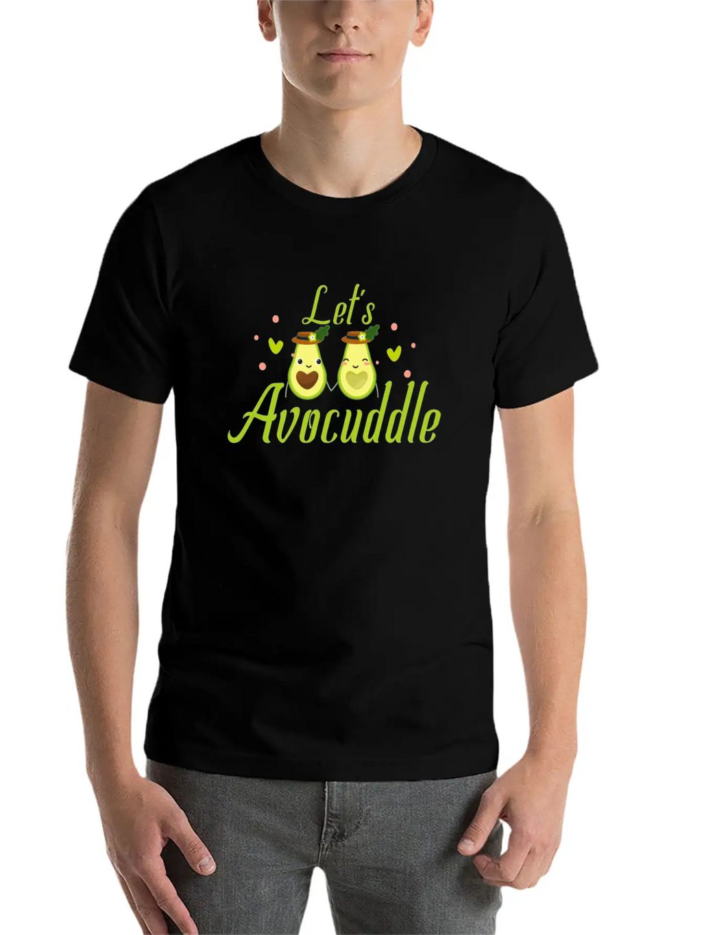 LET'S AVOCUDDLE Basic Graphic T-Shirt – Daily Comfort In Soft Cotton